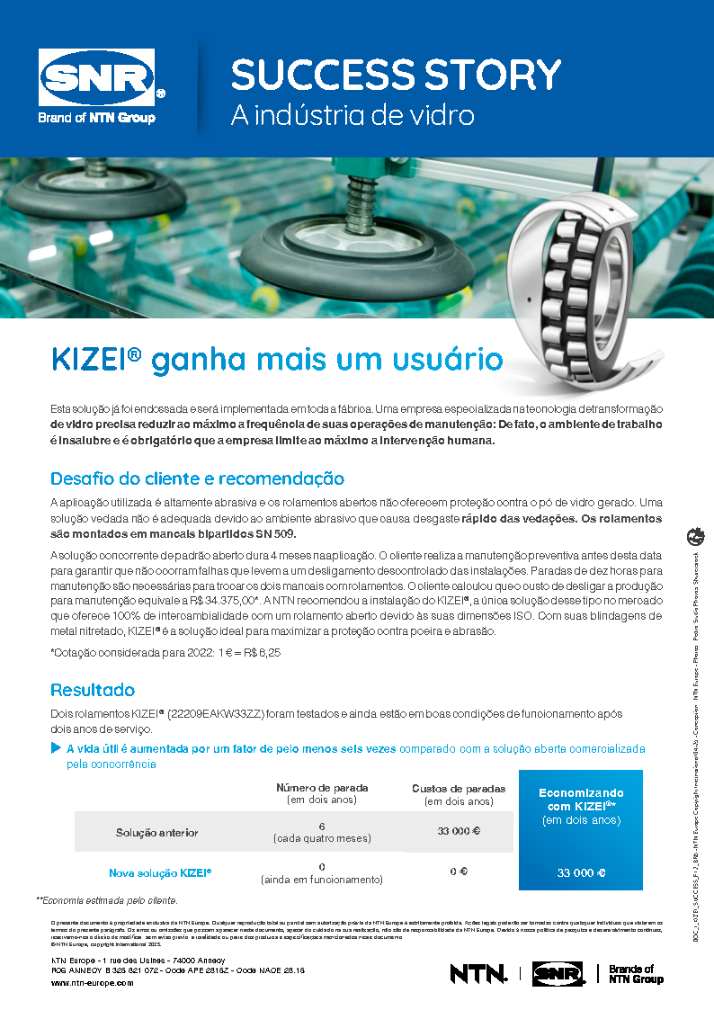 Capa Caso de Sucesso numa Indústria de Vidro